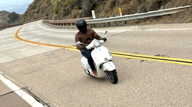 2026 Vespa Gts Super 310 riding along PCH
