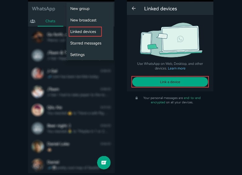 whatsapp android linked devices