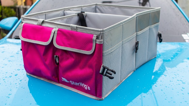 Starling's Car Trunk Organizer on car hood