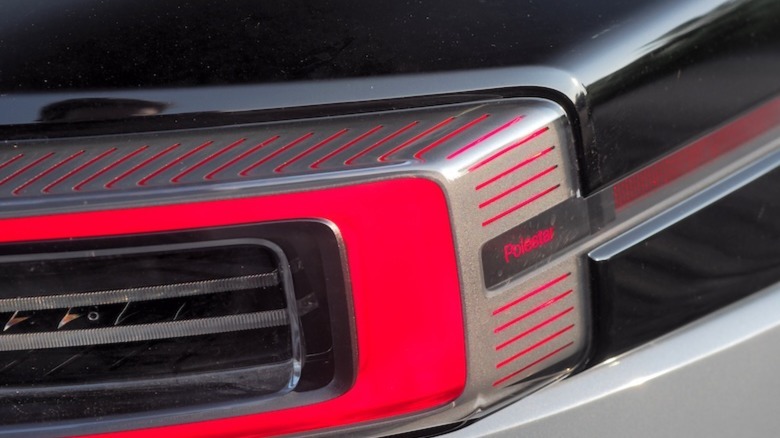 Polestar logo on rear taillamp cluster