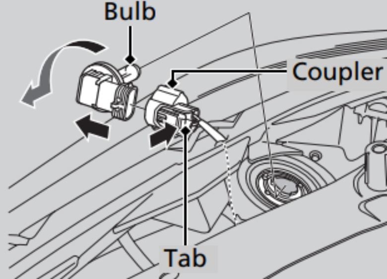 2015 Accord low beam bulb removal diagram