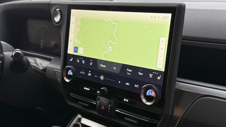 Close-up of Lexus GX touchscreen