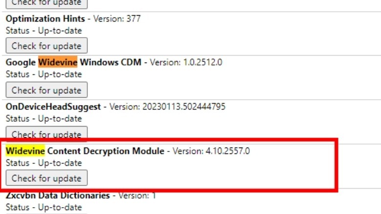 Fixing Widevine error.