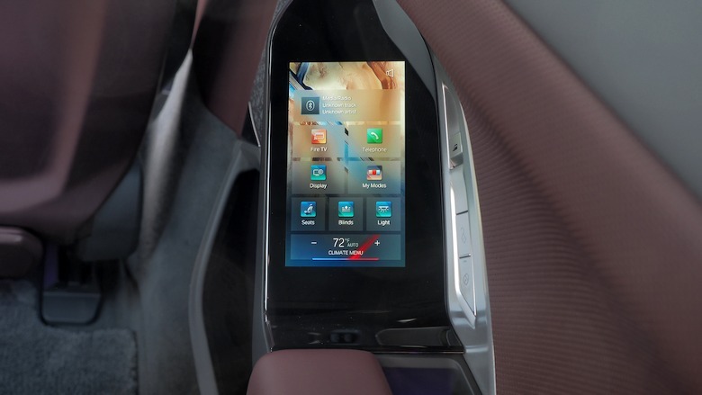 BMW 760i rear touchscreen