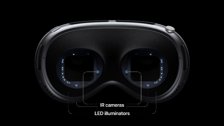 View of Vision Pro headset