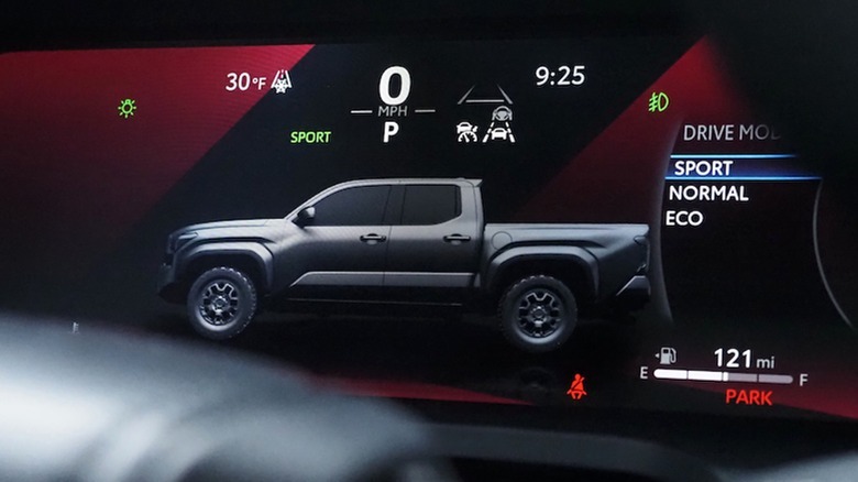 Drive modes in gauge cluster