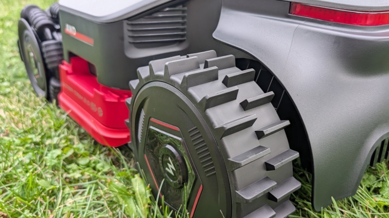 Mova robot mower wheels.