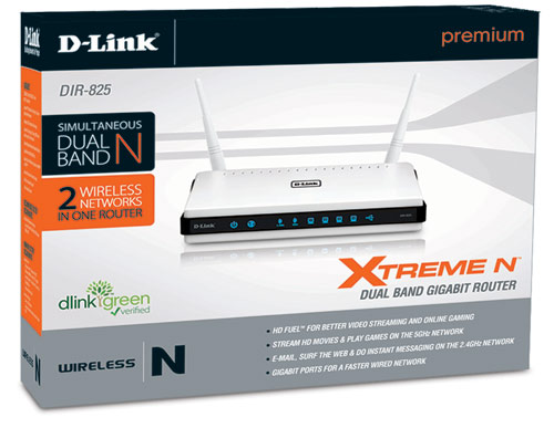 D-Link DIR-825 Xtreme N router with simultaneous dual-band