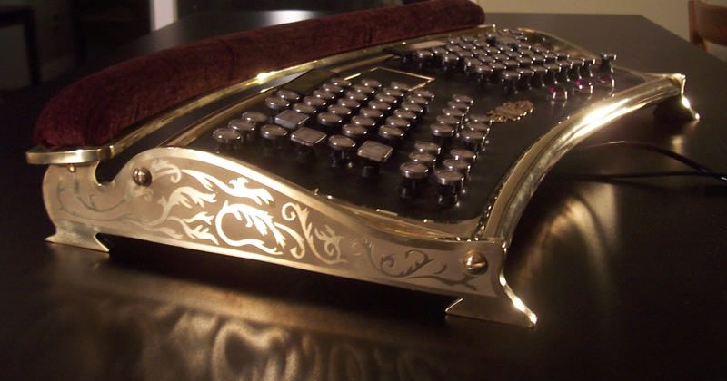 Datamancer Ergo Steampunk ergonomic keyboard