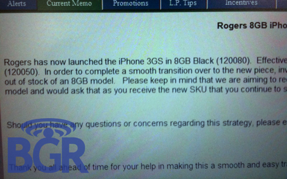 iPhone 3GS 8GB incoming to replace out-of-stock 3G 8GB?