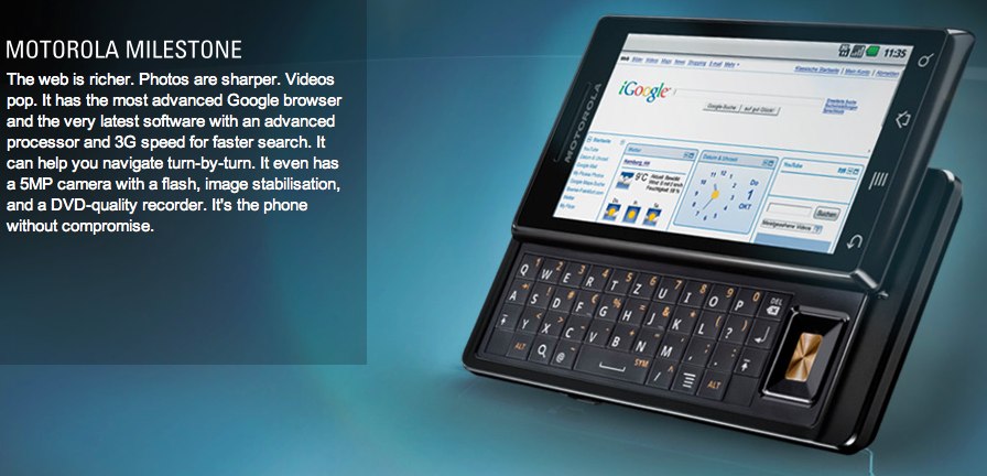 Motorola MILESTONE official: DROID for Europe - SlashGear