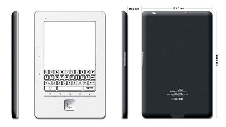 Jinke A6 and A9 ereaders: WiFi, 3G, multitouch & SiPix e-ink