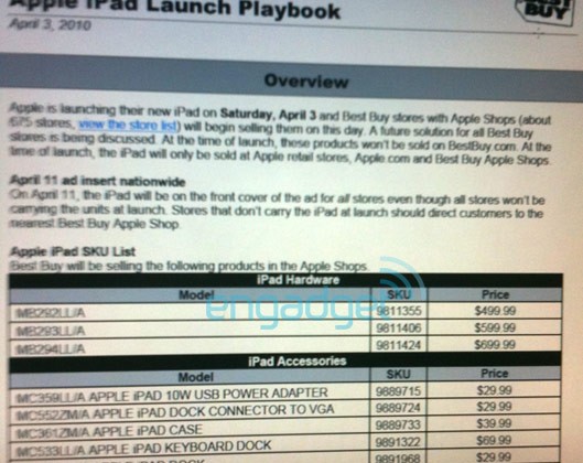 Apple iPad Will be Sold in Best Buy Starting April 3rd