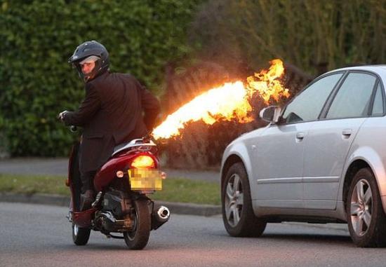 Scooter Gets Flamethrower Attached, We’re Glad It’s Illegal