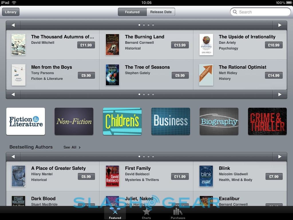 UK iBookstore shelves filled for iPad readers SlashGear