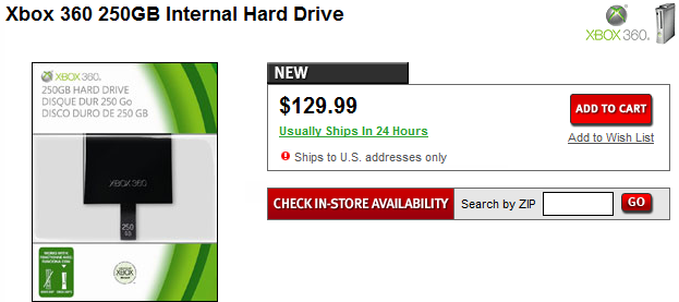 xbox 360 internal hard drive gamestop