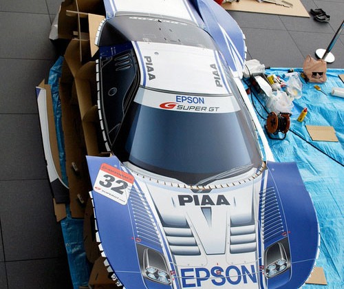 Epic papercraft DIY race car build undertaken at Epson - SlashGear