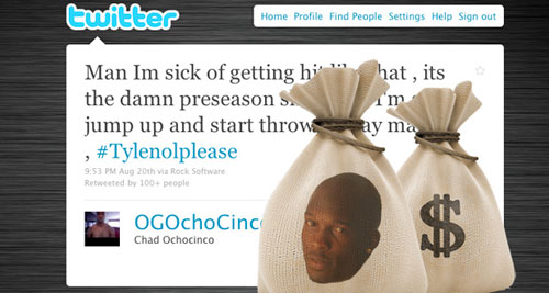 NFL fines Chad Ochocinco $25K for Tweets During Game
