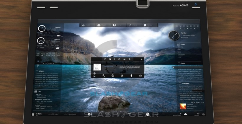 Notion Ink Adam UI detailed: OpenGL, magazine-inspired & mysterious new sensor