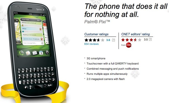 Sprint Palm Pixi gains mysterious front-facing camera