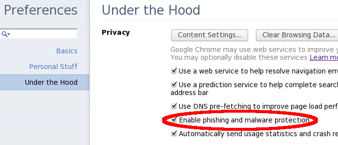 Google Safe Browsing, New Feature
