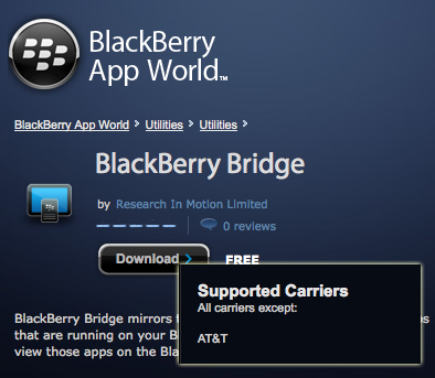 AT&T blocks BlackBerry Bridge app for PlayBook [Update 2: AT&T responds]