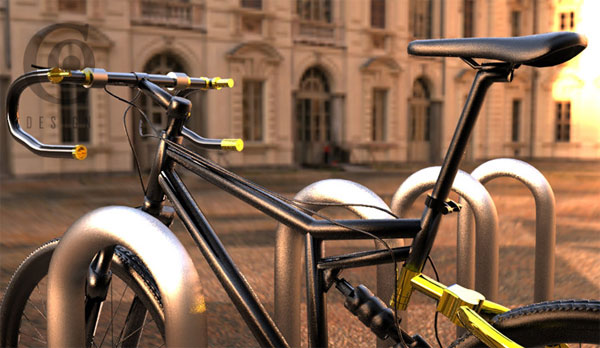 Concept bike has handlebars that turn into a bike lock