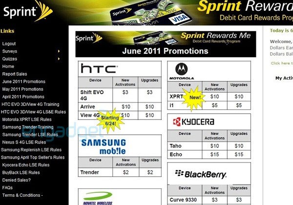 Sprint screen grab tips HTC EVO View 4G launch on June 24