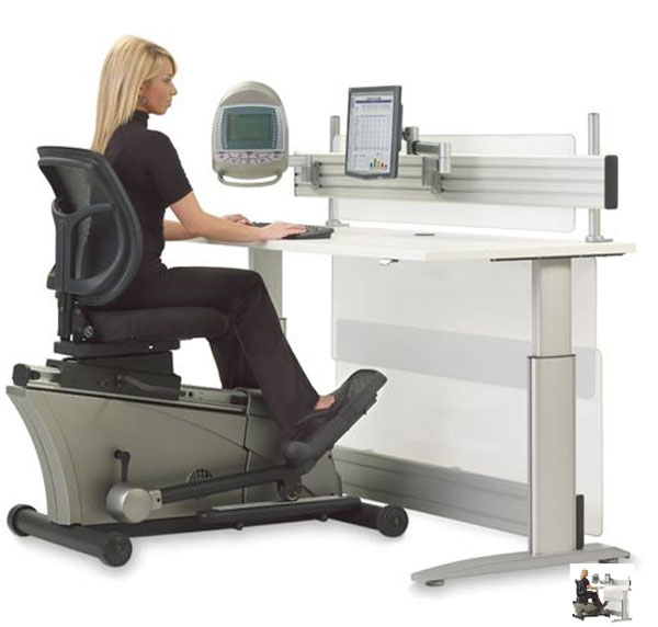 Elliptical Machine Office Desk Makes You Workout While You Work