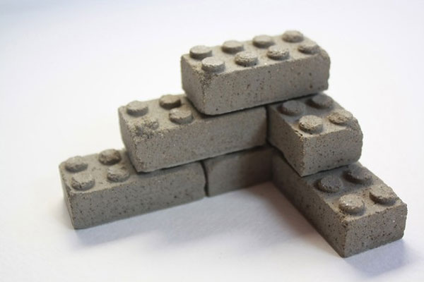 Concrete Building Blocks look like LEGO 