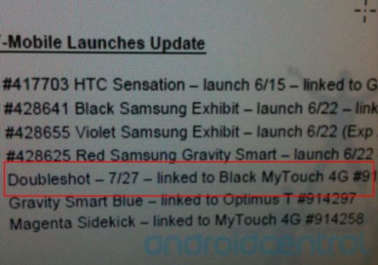 T-Mobile myTouch 4G Slide May Arrive July 27