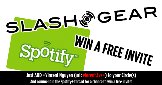 SlashGear Free Spotify Invite Giveaway