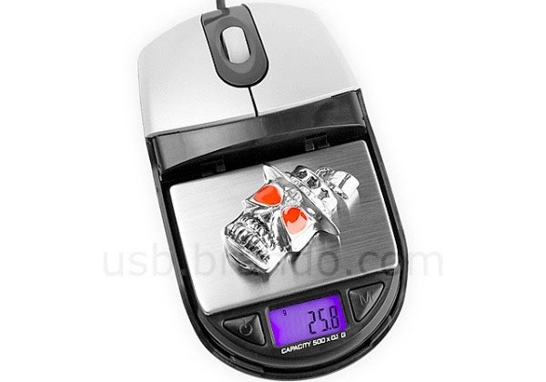 Brando USB Optical mouse has a digital scale inside