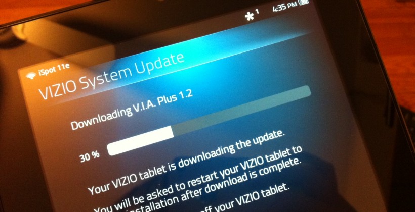Vizio Tablet gets VIA Plus 1.2 software update
