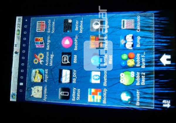 BBM for Android screen shots surface