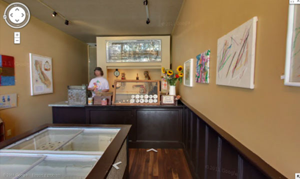 Google Maps lets Street View users view some business interiors