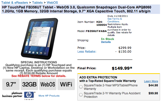 hp-touchpad-appears-on-tigerdirect-for-150-after-rebate-slashgear