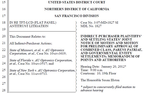 Samsung, Sharp, and other LCD makers paying $553 million to settle price fixing claims