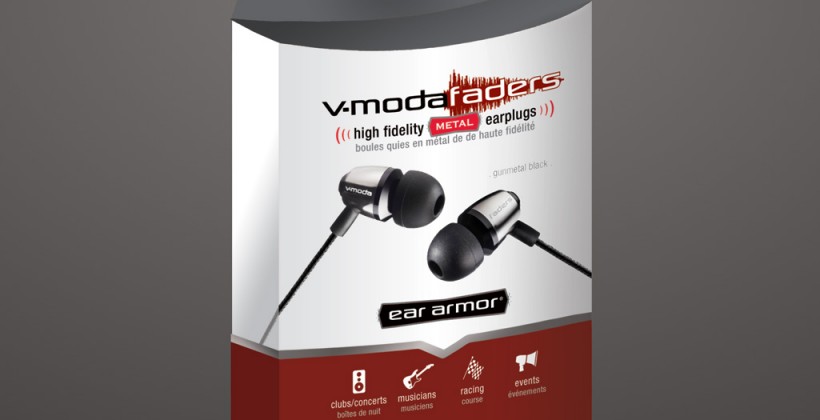 V-MODA Faders by Ear Armor metal earplugs block sound with metal