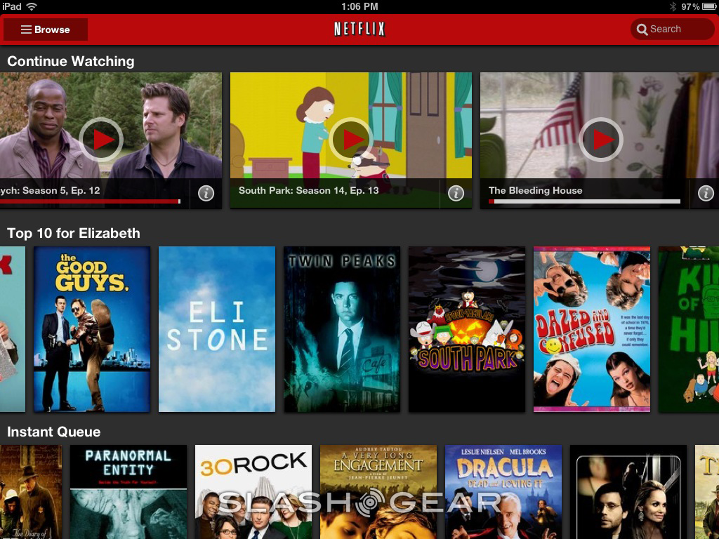 Netflix for iPad update live now, version 2.0 for interface ease