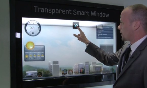 Samsung Transparent Smart Window floats Twitter over your garden