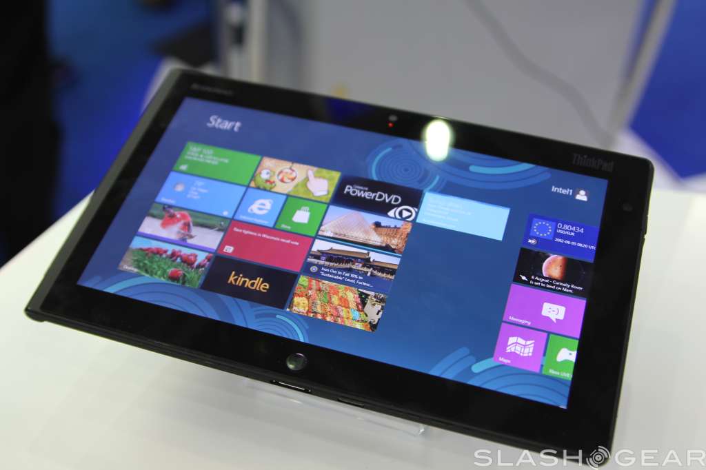 Lenovo ThinkPad Windows 8 tablet hands-on - SlashGear
