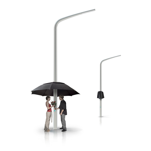 Lamp post + Umbrella = The Lampbrella SlashGear