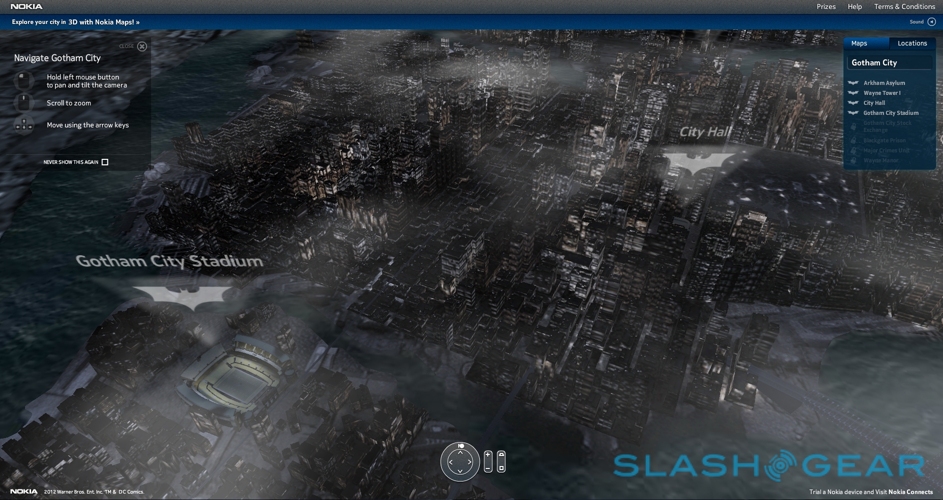 Nokia Maps 3d Gotham City In The Dark Knight Rises Tie In Updated Slashgear