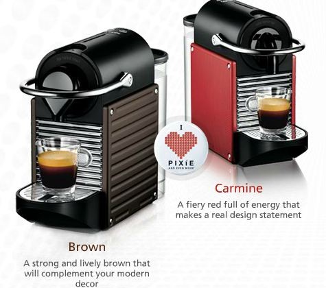 Nespresso’s Pixie coffee maker made from used coffee capsules
