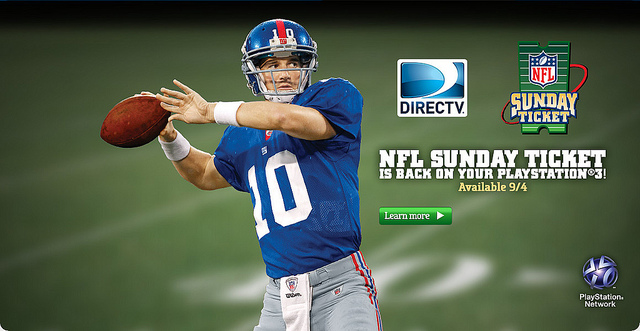 Sony and DirecTV bringing NFL Sunday Ticket to PS3