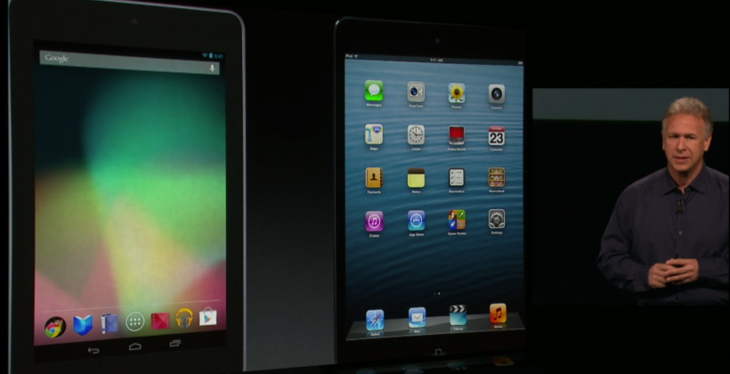 Apple compares the iPad mini to Google’s Nexus 7