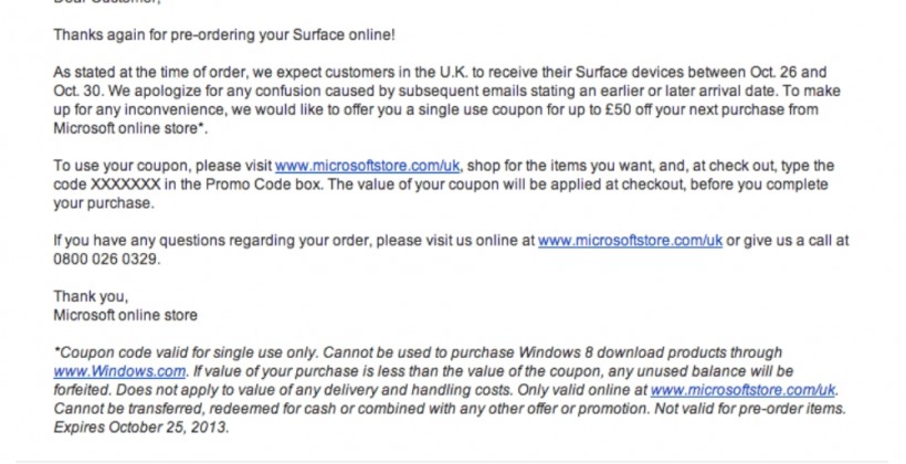 microsoft surface pre orders delayed in uk apologetic microsoft coupon