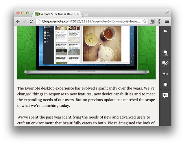 what is the evernote extension add on