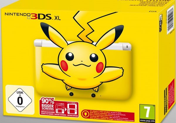 nintendo 3ds xl pikachu